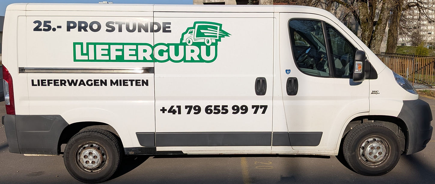 Transportfahrzeug von Lieferguru als Teil der Einsatzlogistik
